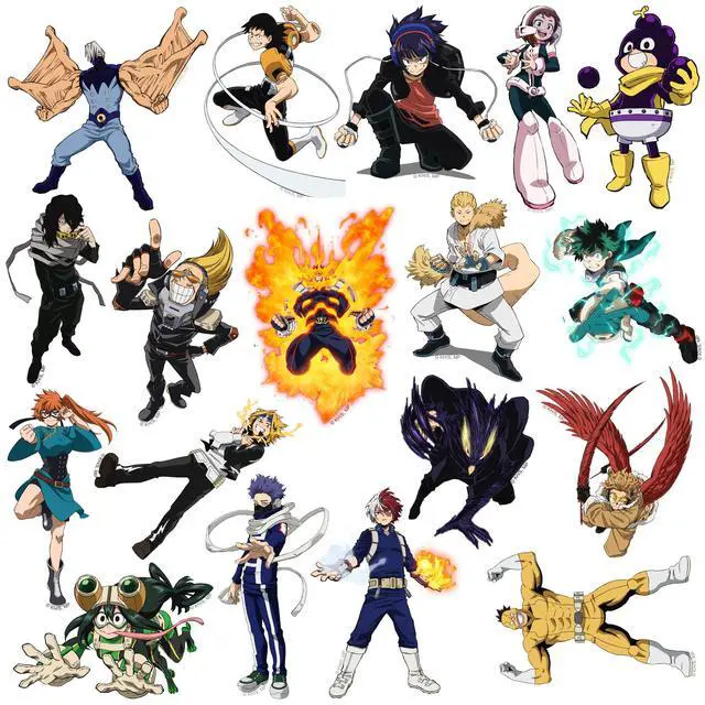 Alt view image 3 of 6 - My Hero Academia Character 200 Vinyl Stickers Waterproof Die-Cut Decals Car