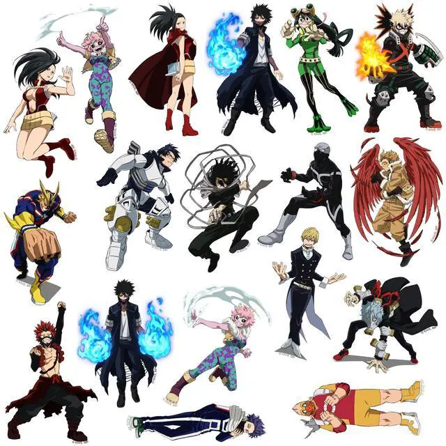 Alt view image 4 of 6 - My Hero Academia Character 200 Vinyl Stickers Waterproof Die-Cut Decals Car