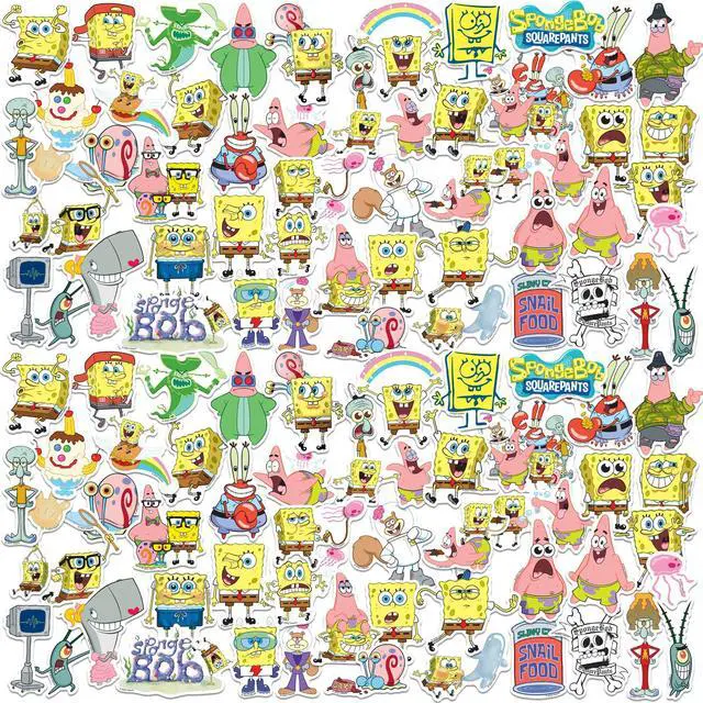 Main image of Spongebob Squarepants 150 Vinyl Stickers Waterproof Die-Cut Decals Laptop