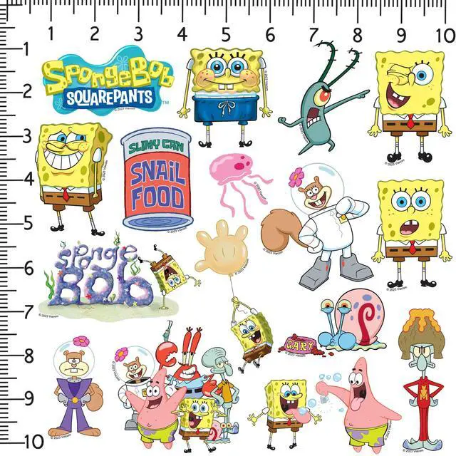 Alt view image 2 of 6 - Spongebob Squarepants 150 Vinyl Stickers Waterproof Die-Cut Decals Laptop