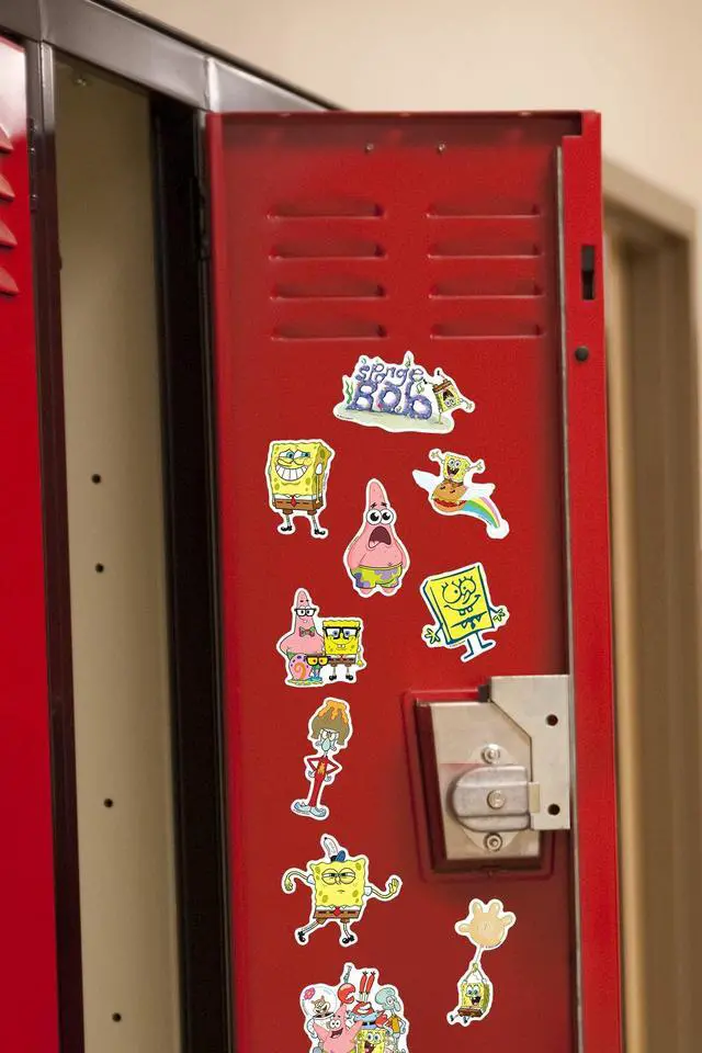 Alt view image 6 of 6 - Spongebob Squarepants 150 Vinyl Stickers Waterproof Die-Cut Decals Laptop