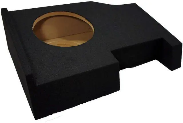 Main image of Fits 2014-2018 Chevy Silverado Crew Cab Single 10" Inch Subwoofer Box ASC | Custom truck sub enclosure, bass upgrade, vehicle-specific design, quick car stereo install