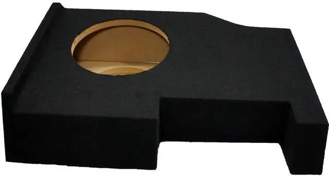 Alt view image 2 of 4 - Fits 2014-2018 Chevy Silverado Crew Cab Single 10" Inch Subwoofer Box ASC | Custom truck sub enclosure, bass upgrade, vehicle-specific design, quick car stereo install