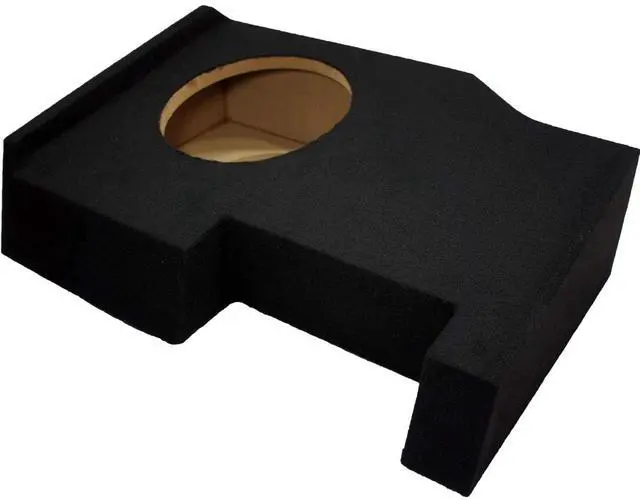 Alt view image 3 of 4 - Fits 2014-2018 Chevy Silverado Crew Cab Single 10" Inch Subwoofer Box ASC | Custom truck sub enclosure, bass upgrade, vehicle-specific design, quick car stereo install