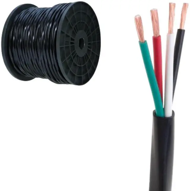 Main image of Speaker Wire 14 Gauge, 250 ft for Outdoor and Indoor Use, 14/4 CCA (Copper Clad Aluminum) Stranded Bulk Audio Cable, Direct Burial and UV Resistant (250 FT)