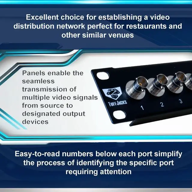 Alt view image 2 of 7 - 24 Port Rackmount BNC 75 Ohm Patch Panel By