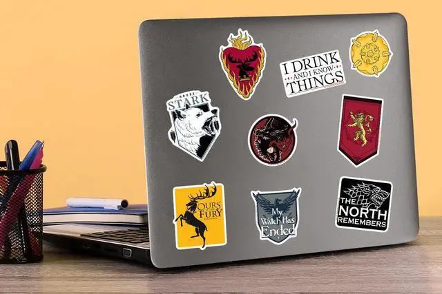 Alt view image 5 of 6 - Game of Thrones 200ct Vinyl L Deluxe Stickers, Skateboard, Indoor/Outdoor