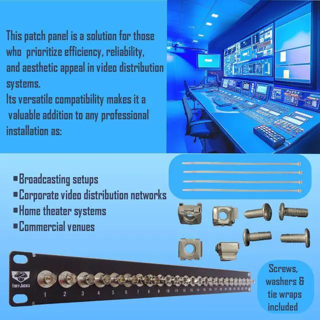 Alt view image 7 of 7 - 24 Port Rackmount BNC 75 Ohm Patch Panel By