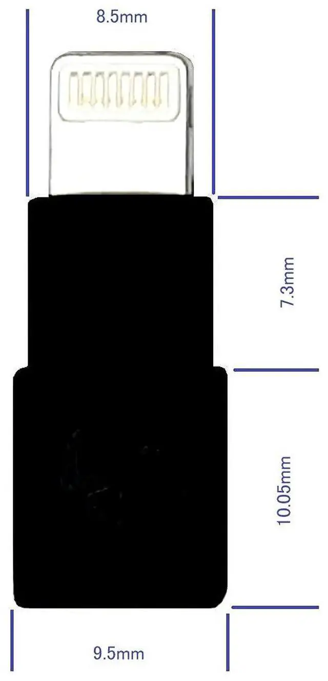 Alt view image 3 of 3 - Slim_Lightning_Extender_Black: Tiny, Slim Male to Female Lightning Extender, Compatible with iPhone, iPad, iPod with 8-pin Lightning Connector. Compatible i10L, 10L_Pro Splitter