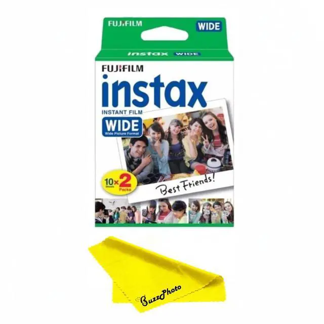 Main image of Instax Wide Instant Films Twin Pack for Instax Wide 210 200 100 300 - BuzzPhoto Value Pack (20 Sheets)