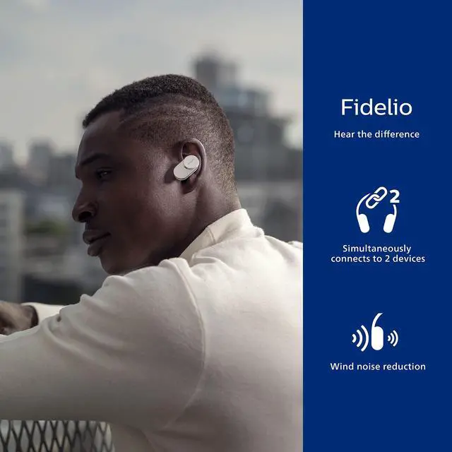 Alt view image 2 of 7 - Fidelio T1 True Wireless Headphones with Active Noise Canceling Pro+, Audiophile Quality (White)
