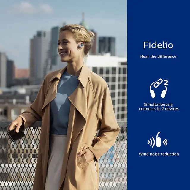 Alt view image 2 of 7 - Fidelio T1 True Wireless Headphones with Active Noise Canceling Pro+, Audiophile Quality, Black