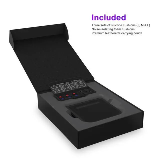 Alt view image 4 of 7 - KEB90 Utility Premium Audiophile Earbuds, Detachable 3.5mm Cord | Noise Isolating Foam Cushions, Silicone Cushions, Aluminum Design, Includes Carry Pouch and 3.5mm Utility Cord, Stealth Grey