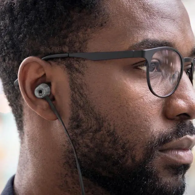 Alt view image 6 of 7 - KEB90 Utility Premium Audiophile Earbuds, Detachable 3.5mm Cord | Noise Isolating Foam Cushions, Silicone Cushions, Aluminum Design, Includes Carry Pouch and 3.5mm Utility Cord, Stealth Grey