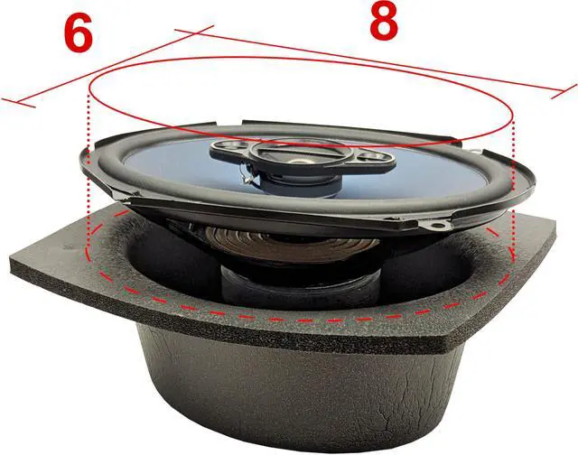 Alt view image 7 of 7 - DEI 050371 Boom Mat Speaker Baffles, 6" x 8" Oval Slim (Pack of 2)