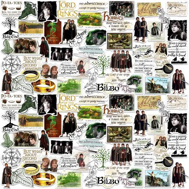 Main image of The Lord of the Rings Hobbit Lifestyle 100 Vinyl Stickers Waterproof Decals