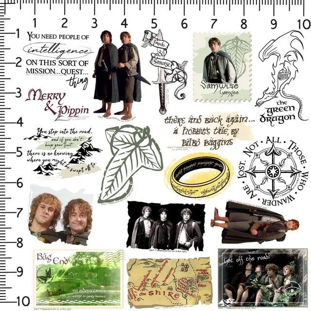 Alt view image 2 of 6 - The Lord of the Rings Hobbit Lifestyle 100 Vinyl Stickers Waterproof Decals