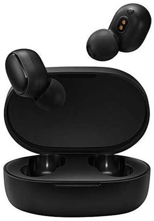 Alt view image 3 of 7 - TWSEJ04LS Redmi Airdots Earphones, Bluetooth, Sweatproof, True Wireless Earbuds, Global Version - Black, Small