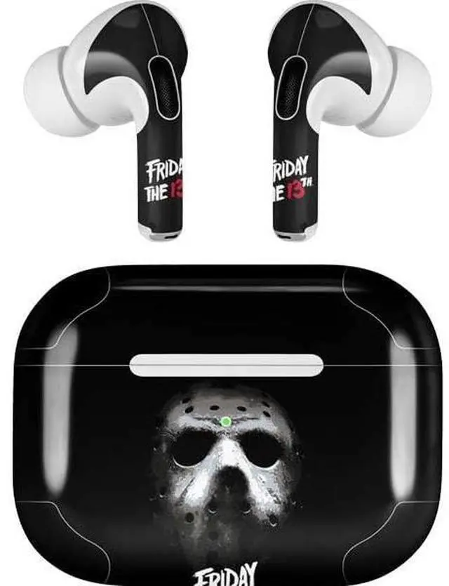 Main image of Decal Audio Skin Compatible with Apple AirPods Pro - Officially Licensed Warner Bros Friday The 13th Jason Voorhees Design