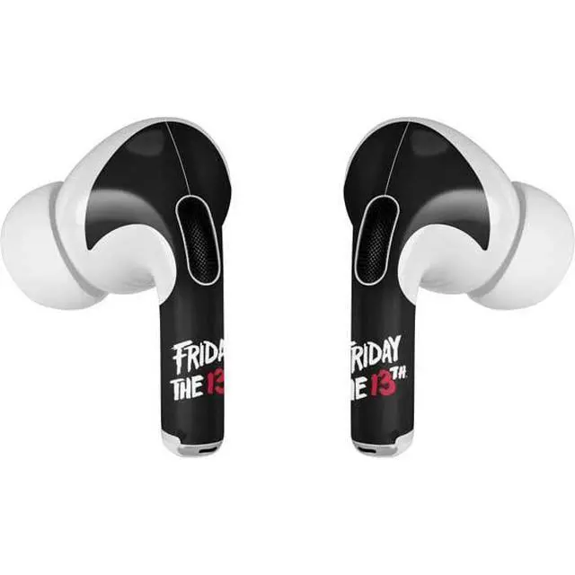 Alt view image 3 of 4 - Decal Audio Skin Compatible with Apple AirPods Pro - Officially Licensed Warner Bros Friday The 13th Jason Voorhees Design