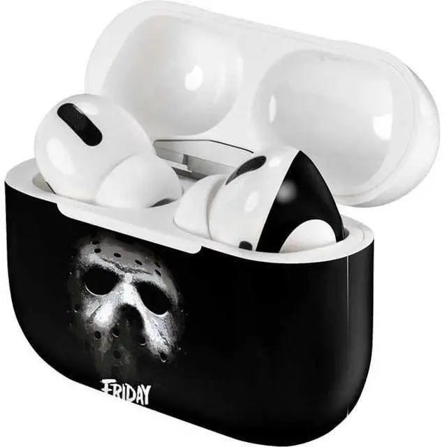 Alt view image 4 of 4 - Decal Audio Skin Compatible with Apple AirPods Pro - Officially Licensed Warner Bros Friday The 13th Jason Voorhees Design