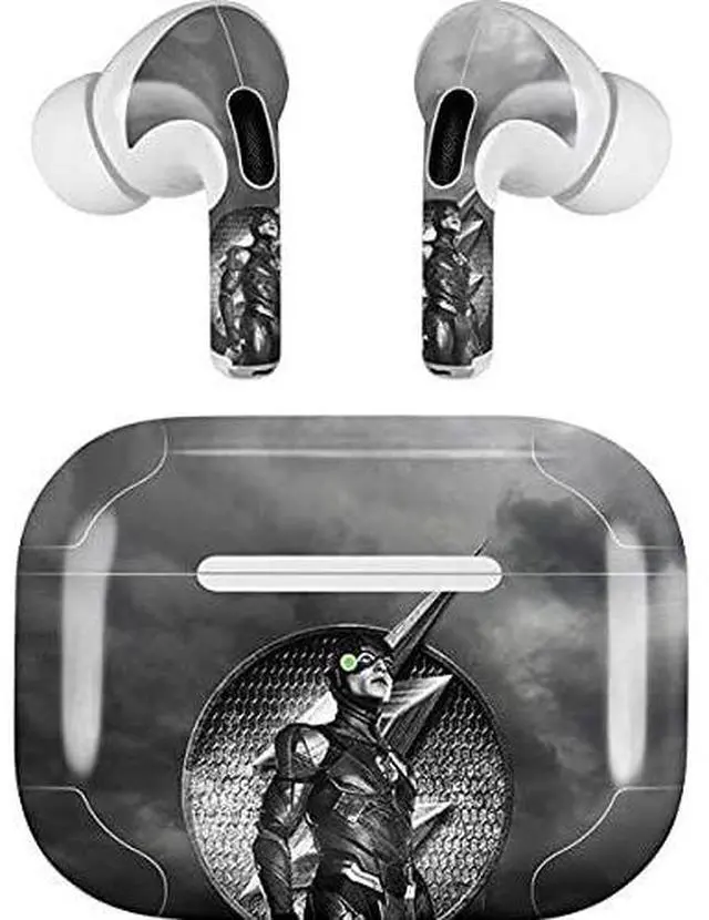 Main image of Decal Audio Skin Compatible with Apple AirPods Pro - Officially Licensed The Justice League (2017) Flash Poster Design