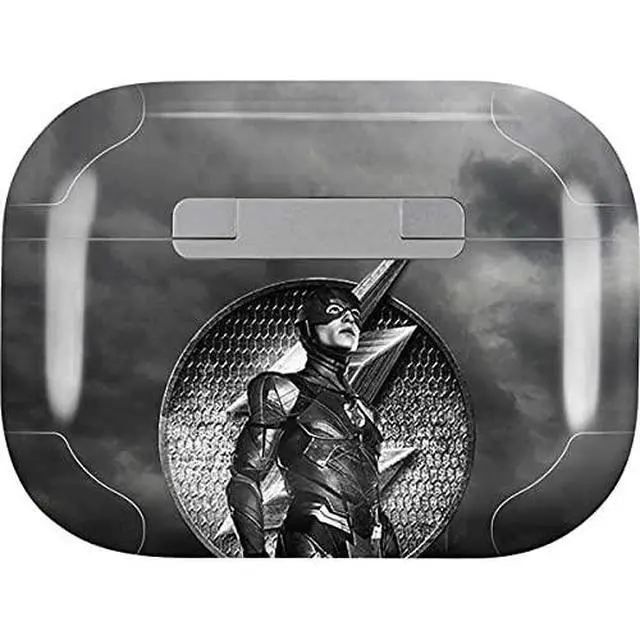 Alt view image 2 of 4 - Decal Audio Skin Compatible with Apple AirPods Pro - Officially Licensed The Justice League (2017) Flash Poster Design