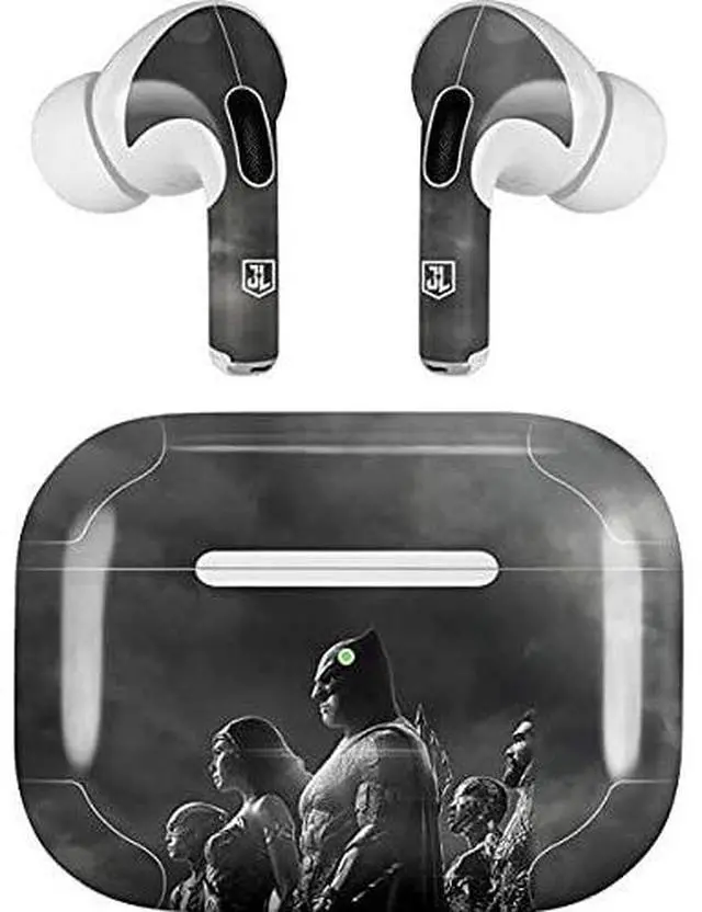 Main image of Decal Audio Skin Compatible with Apple AirPods Pro - Officially Licensed The Justice League (2017) Profile Characters Poster Design
