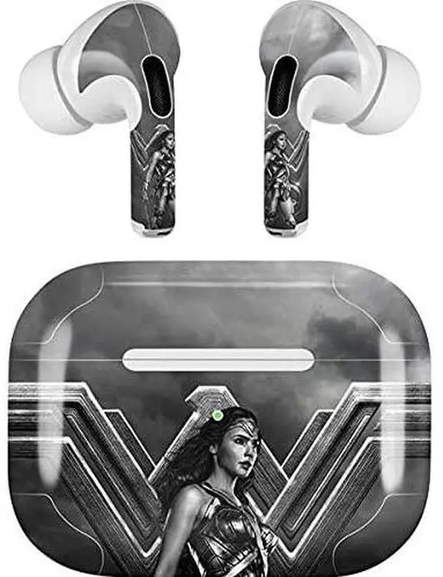 Main image of Decal Audio Skin Compatible with Apple AirPods Pro - Officially Licensed The Justice League (2017) Wonder Woman Poster Design