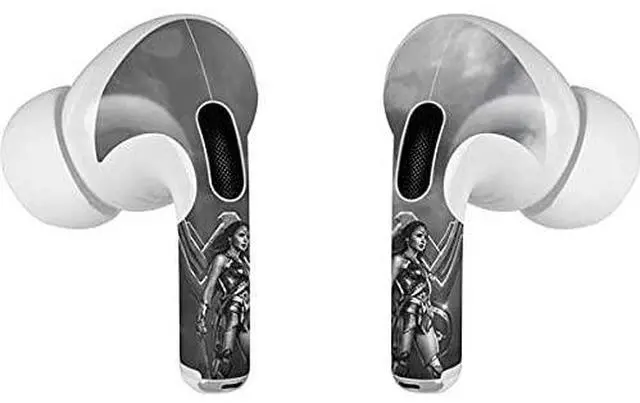 Alt view image 3 of 4 - Decal Audio Skin Compatible with Apple AirPods Pro - Officially Licensed The Justice League (2017) Wonder Woman Poster Design