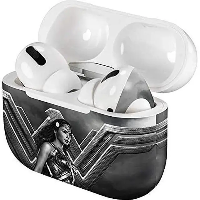 Alt view image 4 of 4 - Decal Audio Skin Compatible with Apple AirPods Pro - Officially Licensed The Justice League (2017) Wonder Woman Poster Design
