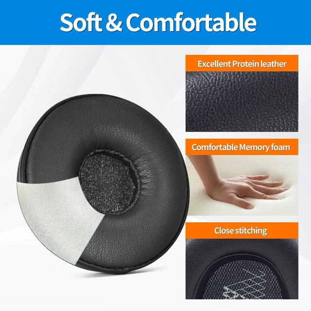 Alt view image 3 of 7 - Engage 50 Ear Cushions, Replacement Ear Pads for Jabra Engage 50 / Engage 30 Wired Headset Noise Cancelling Covers
