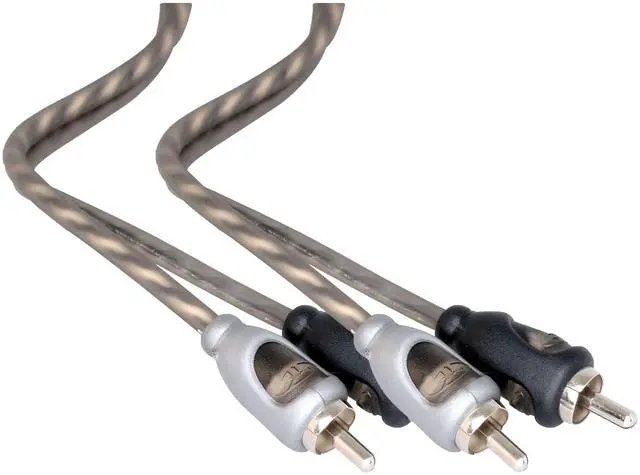 Main image of 2 Sets (Pairs) Rockford RFI-6 6 feet (1.8 Meters) Twisted Pair RCA Cable with Woven Outer Shield