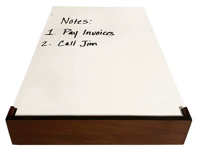 Alt view image 2 of 4 - G.U.S. Laptop Stand and Organizer with Built-in Power Hub and Dry Erase Board. Perfect for Work from Home. Multifunctional and Sturdy with Redesigned Stand. (Walnut)