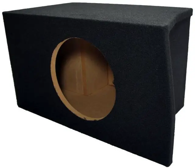 Main image of Single 10" Subwoofer Box Fits 2005-2014 Ford Mustang Coupe Sealed ASC | Air-tight MDF shell, durable carpet, hugs the rear wall, heavy-duty terminals, 10 inch trunk fit