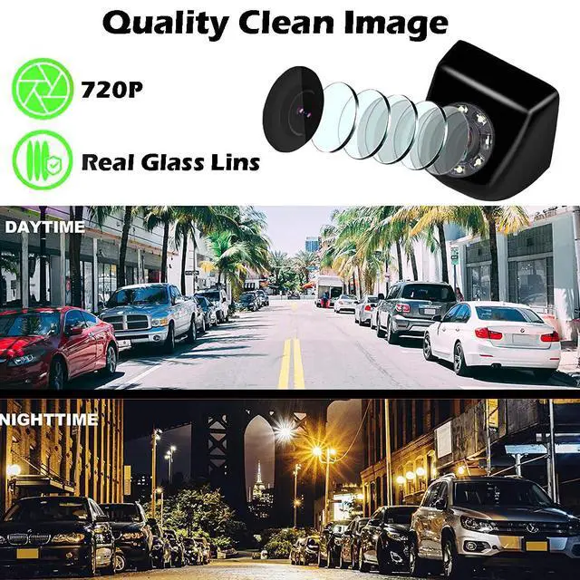 Alt view image 3 of 7 - Backup HD Camera Rear View License Plate Night Vision Waterproof Compatible with Alpine Car Radio iLX-F409 iLX-F409 ILX-F509 ILX-W650 ILX-W650 INE-W960 INE-W970HD IVE-W535HD
