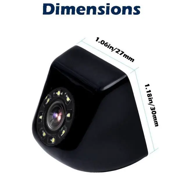 Alt view image 4 of 7 - Backup HD Camera Rear View License Plate Night Vision Waterproof Compatible with Alpine Car Radio iLX-F409 iLX-F409 ILX-F509 ILX-W650 ILX-W650 INE-W960 INE-W970HD IVE-W535HD