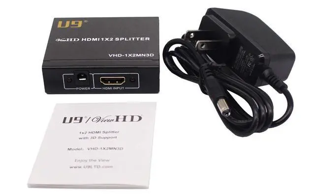 Alt view image 3 of 3 - ViewHD 2 Port 1x2 Powered HDMI 1 in 2 Out Mini Splitter for 1080P & 3D | Model: VHD-1X2MN3D