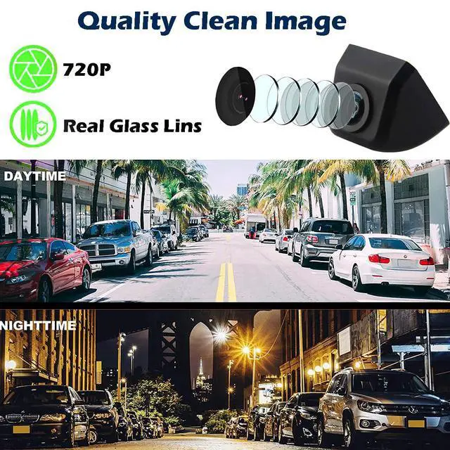 Alt view image 3 of 7 - Backup HD Camera Rear View License Plate Night Vision Waterproof Compatible with Kenwood Car Radio DDX26BT DDX340BT DDX376BT DDX396 DMX125BT DMX907S DMX7705S DMX7706S DNX6990HD