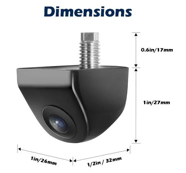 Alt view image 4 of 7 - Backup HD Camera Rear View License Plate Night Vision Waterproof Compatible with Kenwood Car Radio DDX26BT DDX340BT DDX376BT DDX396 DMX125BT DMX907S DMX7705S DMX7706S DNX6990HD