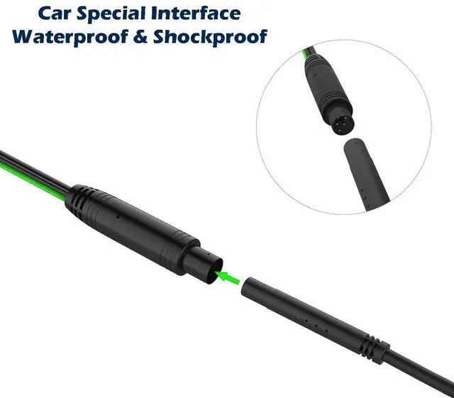 Alt view image 6 of 6 - Backup Camera HD Rear View License Plate Night Vision Waterproof Compatible with Clarion Dual Boss Jensen Stinger Podofo Soundstream Eonon Cartreque Sanptent Car Radio