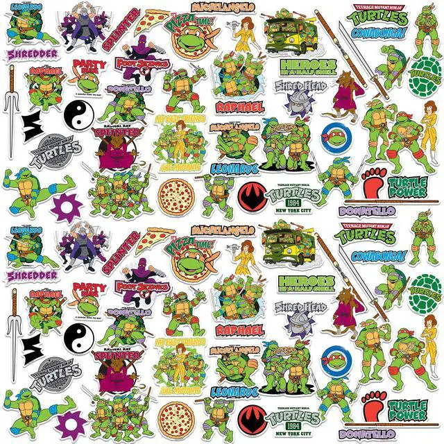 Main image of Teenage Mutant Ninja Turtles 150 Vinyl Stickers Waterproof Die-Cut Decals