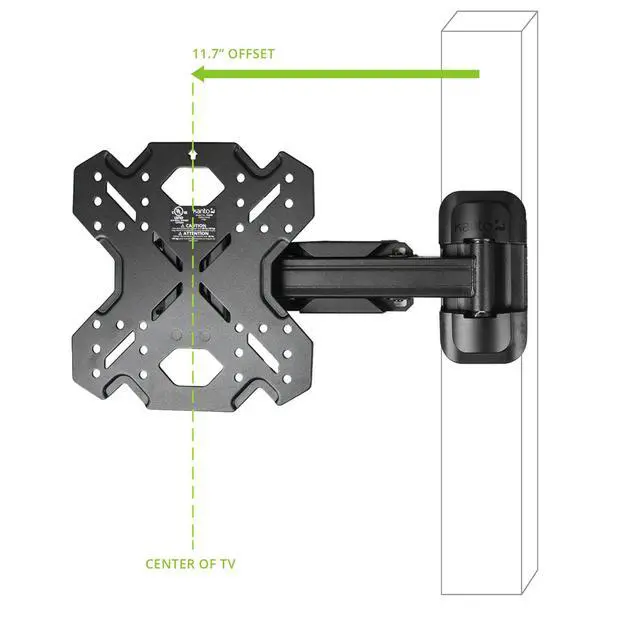 Alt view image 5 of 7 - PS200 Full Motion Articulating TV Wall Mount for 26-inch to 60-inch TVs | Integrated Cable Management | Low Profile and 14 Inch Extension | Single Stud Wallplate