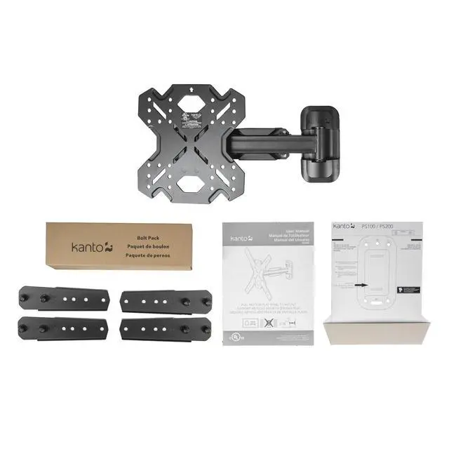 Alt view image 7 of 7 - PS200 Full Motion Articulating TV Wall Mount for 26-inch to 60-inch TVs | Integrated Cable Management | Low Profile and 14 Inch Extension | Single Stud Wallplate