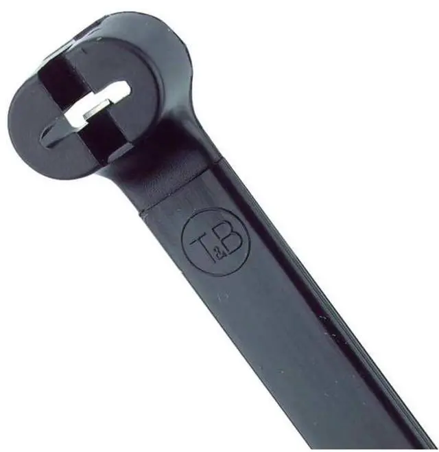 Main image of Cable Tie, 24-1/2 in L, 7 in Max Bundle Dia., Black, Nylon 6/6, 120 lb Strength, 50 PK - 1 Each