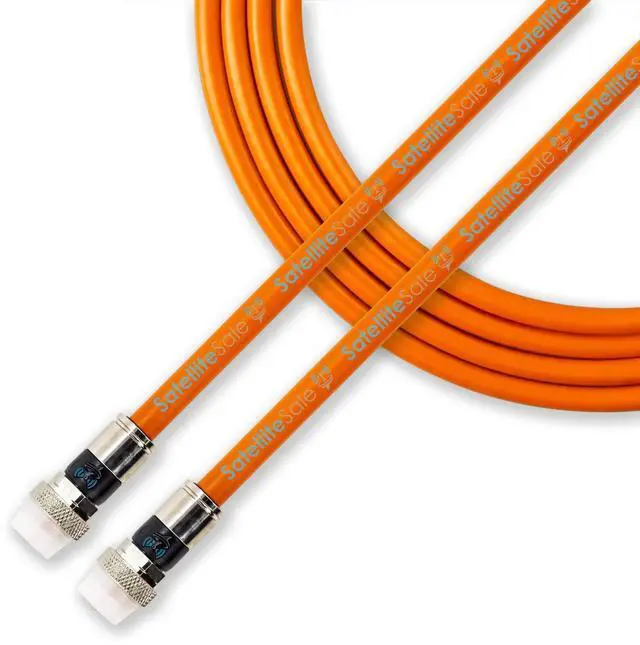 Main image of Outdoor RG6 Coaxial 1800 Mhz Underground Burial Flooded Cable Universal Wire Polyethylene Orange Cord 100 Feet