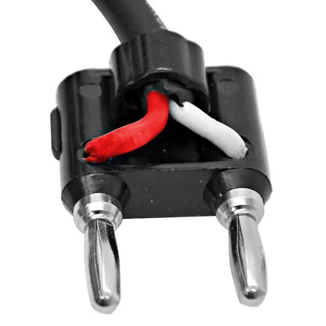 Alt view image 3 of 5 - SAPT514-2 Pack of 6 Inch Banana Plug to 1/4 Inch TS Mono Female Patch Cables - Banana Male to 1/4" Female Speaker Adapter