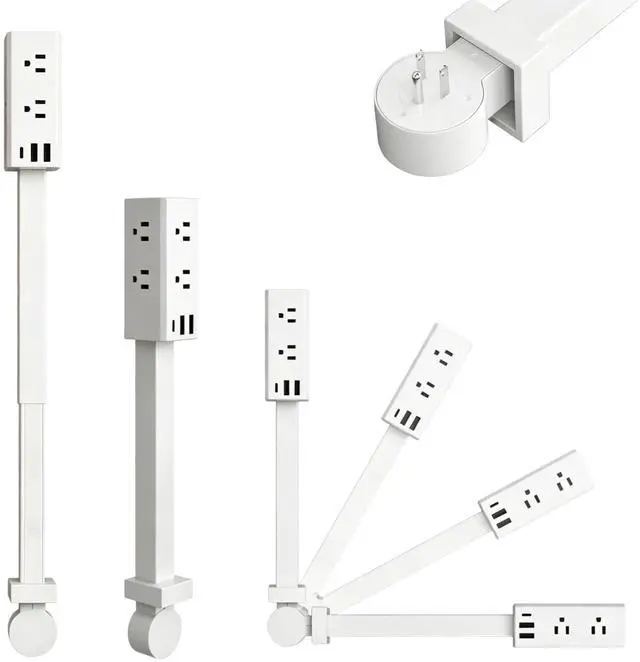 Main image of Electrical Outlet Extender Stick, 360° Rotating Outlet Extender, Power Strip with 6 Outlets & 3 USB Ports,Rotating Plug Power Hub for Bedroom, Living Room, Office