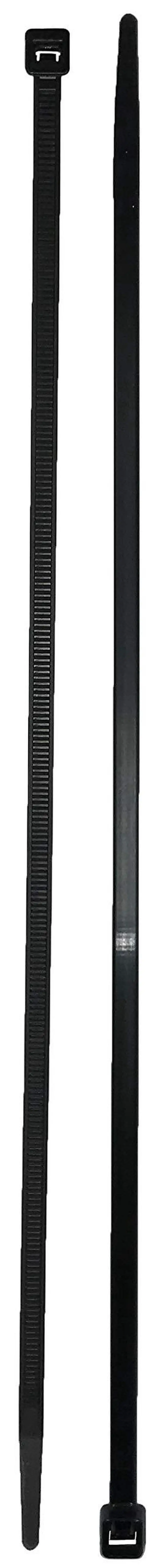 Alt view image 4 of 7 - Cold Weather Black 7" Inch Cable Zip Ties 50 Pounds Tensile Strength UV Resistant Wire Wrap - 100 Pack - Made in USA