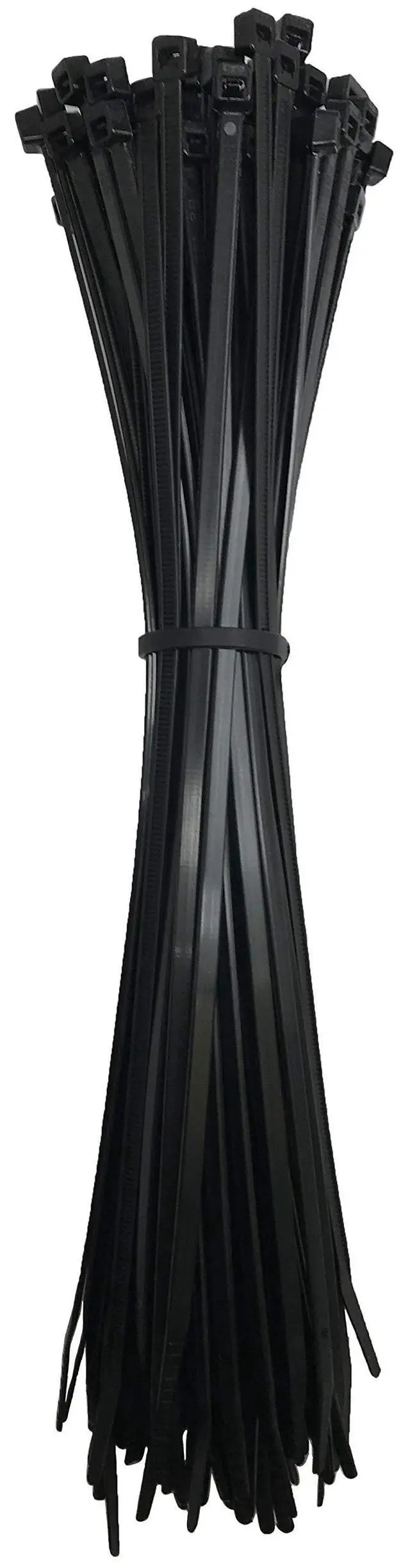 Alt view image 7 of 7 - Cold Weather Black 7" Inch Cable Zip Ties 50 Pounds Tensile Strength UV Resistant Wire Wrap - 100 Pack - Made in USA